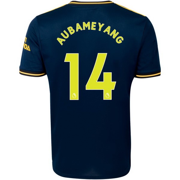 Trikot Arsenal NO.14 Aubameyang Ausweich 2019-20 Blau Fussballtrikots Günstig